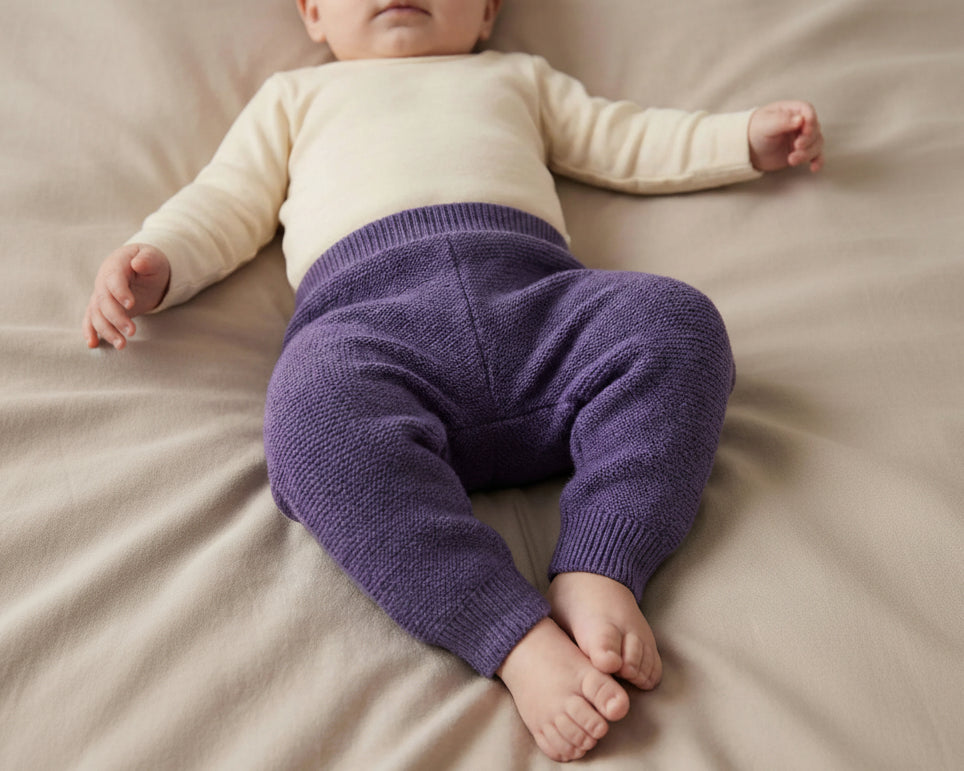 Gebreid broekje - Merinowol | Violet