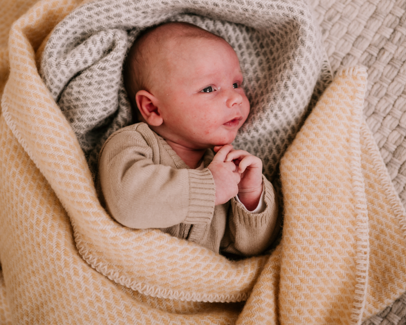 Cradle Blanket - Pure New Wool | Mint