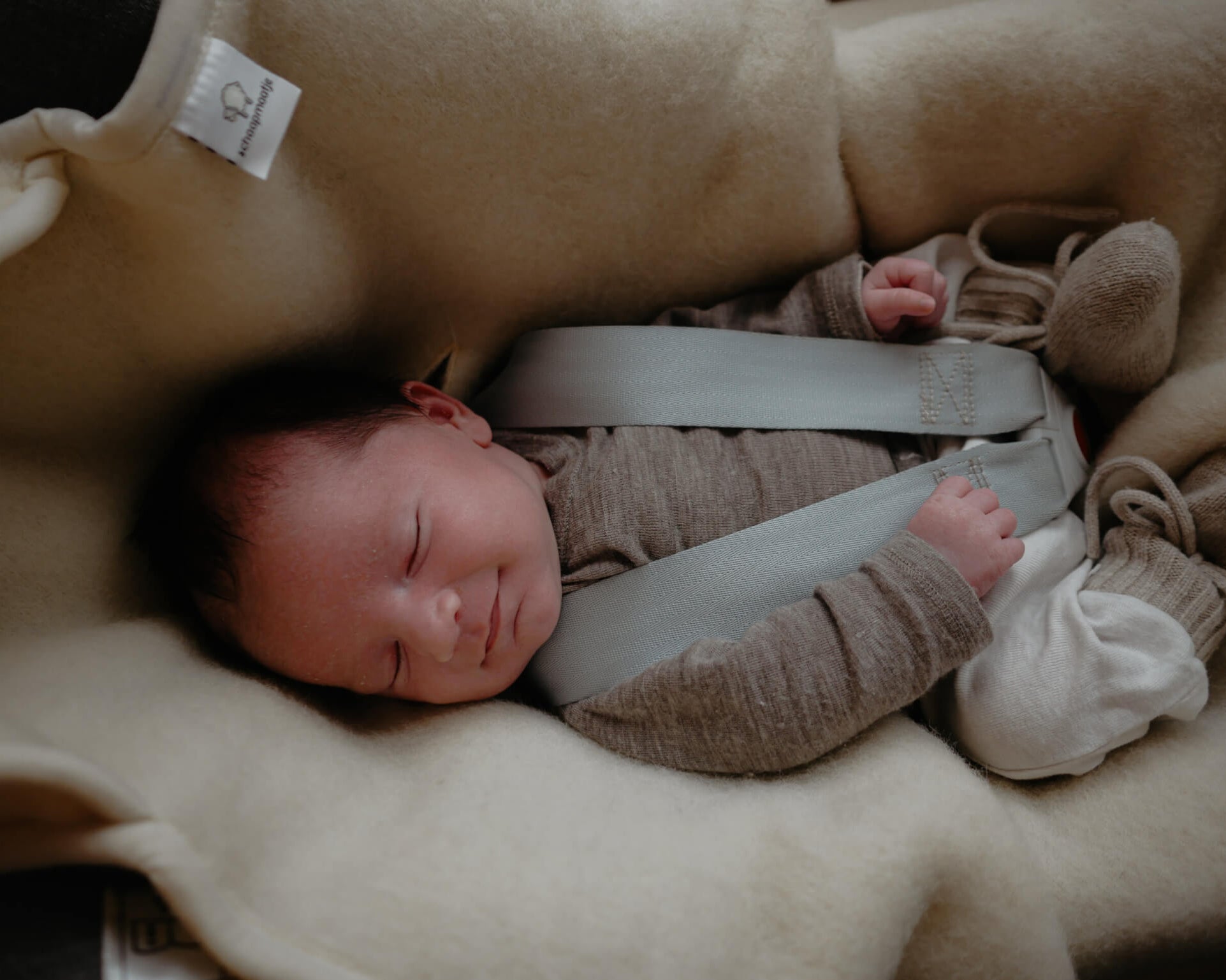 Wikkeldeken voor Maxi-Cosi & Autostoel – Merinowol | Beige