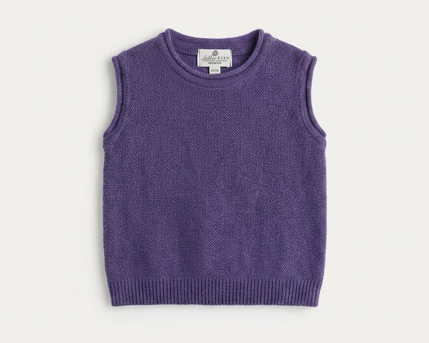 Gebreid spencer - Merinowol | Violet