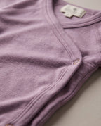 Fold-over romper - Merino wool | Lavender Mist