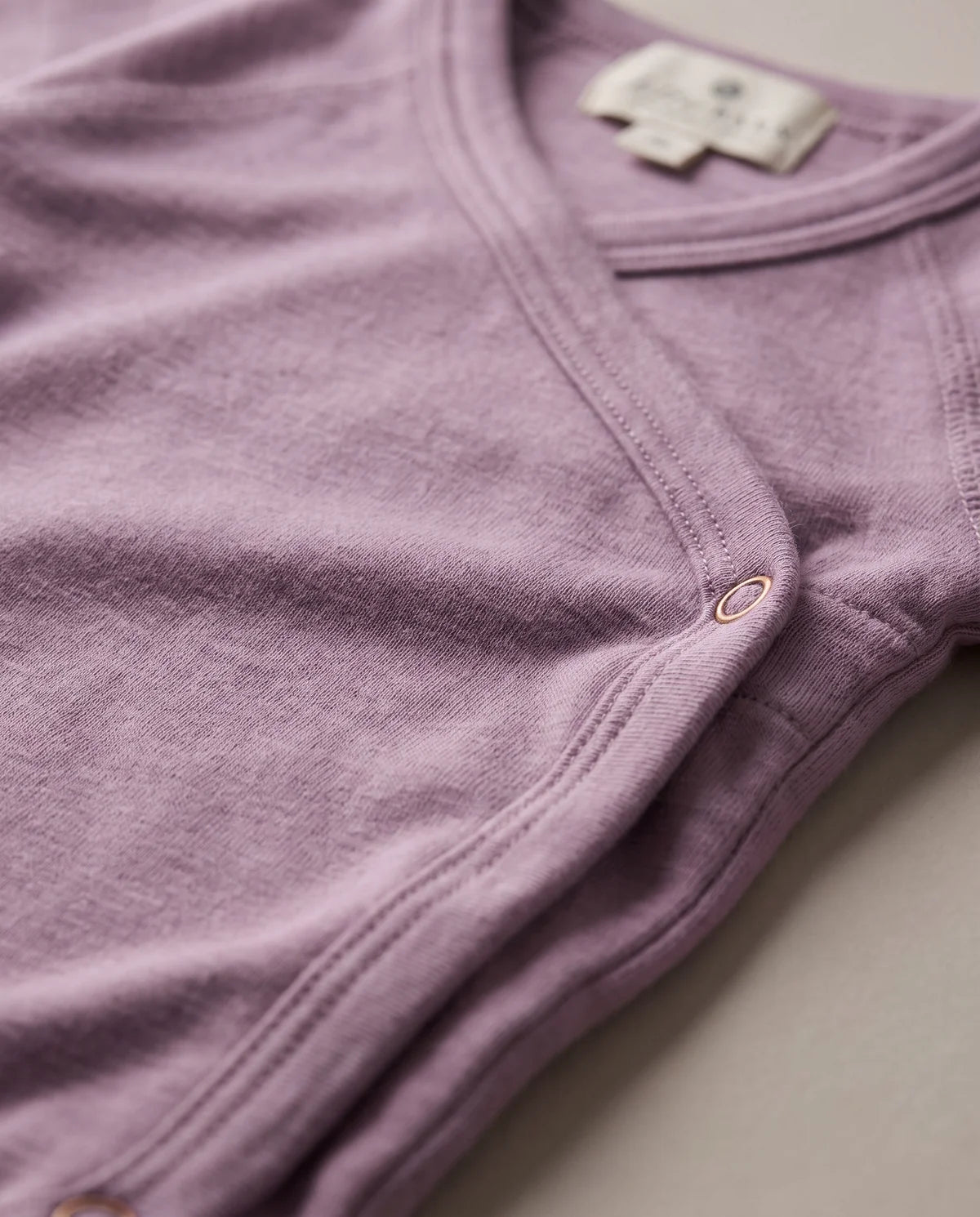 Fold-over romper - Merino wool | Lavender Mist