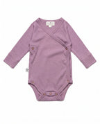 Fold-over romper - Merino wool | Lavender Mist
