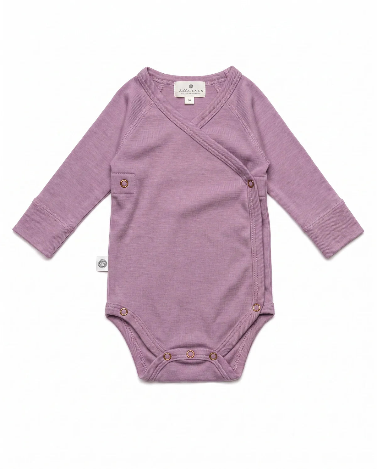 Fold-over romper - Merino wool | Lavender Mist