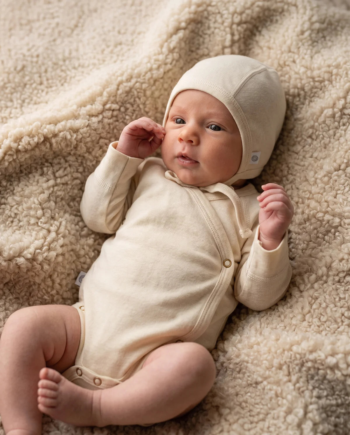 Wrap Romper - Merino Wool | Natural