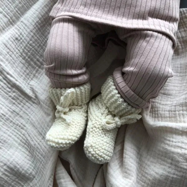Booties - Merino Wool | White