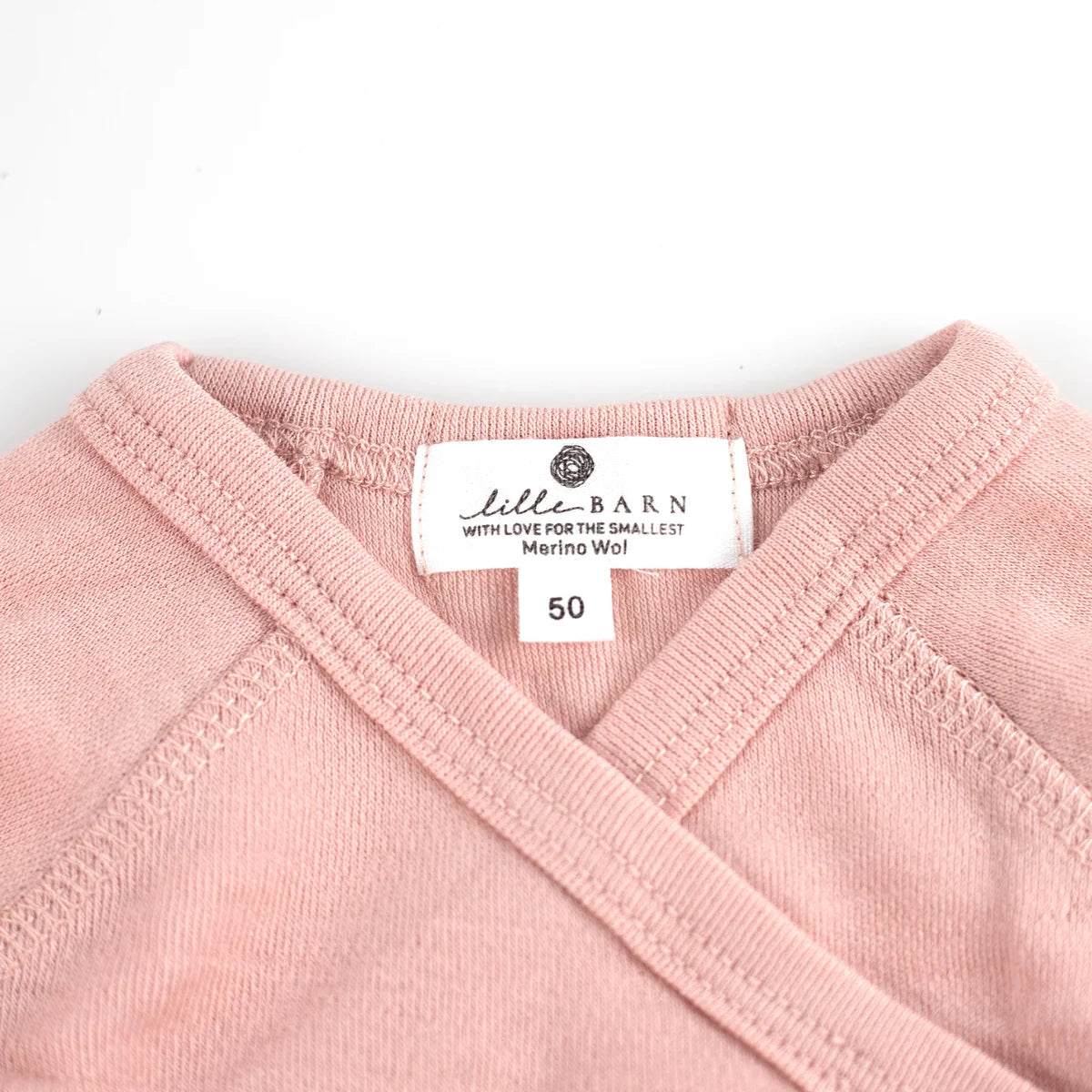 Crossover romper - Merino wool | Misty Rose