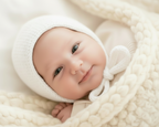 Wollen baby bonnet