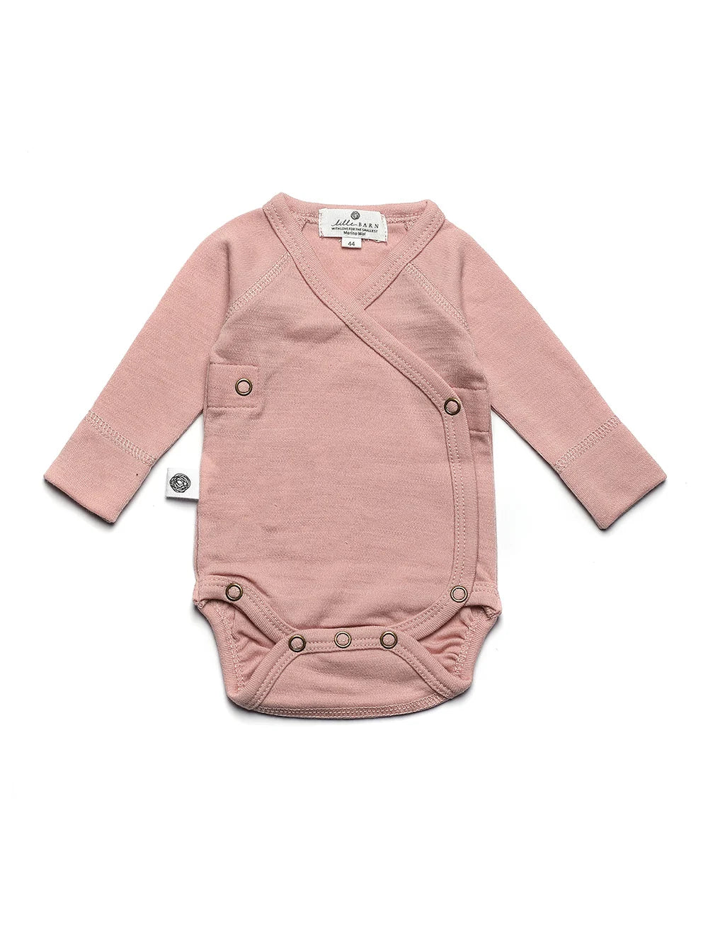 Crossover romper - Merino wool | Misty Rose