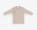 Wrap T-shirt - Merino Wool | Beige